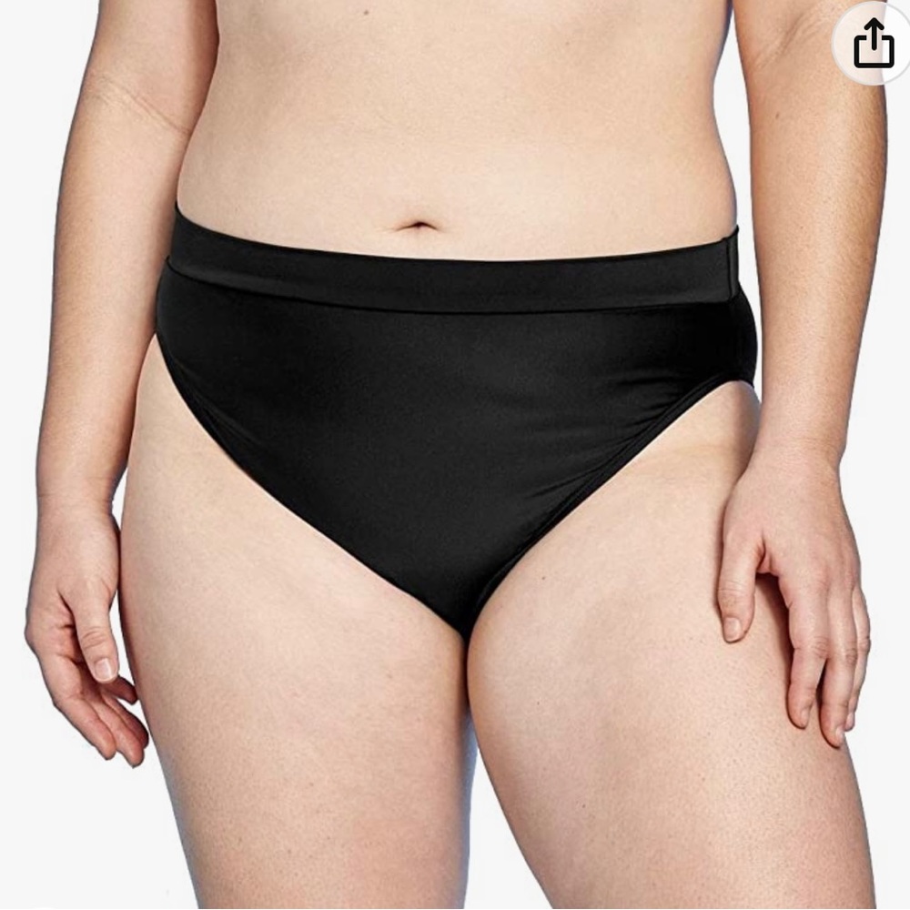 NWT Xhilaration Juniors High Leg High Waist Bikini Bottom, Black, Sizes S, M & L
